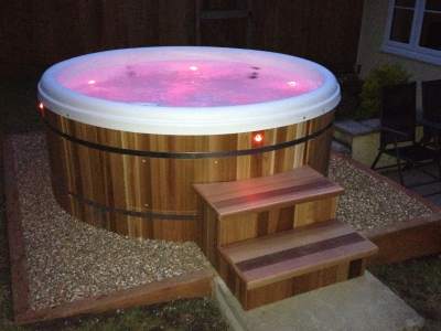 Hot Tub with mood lighting